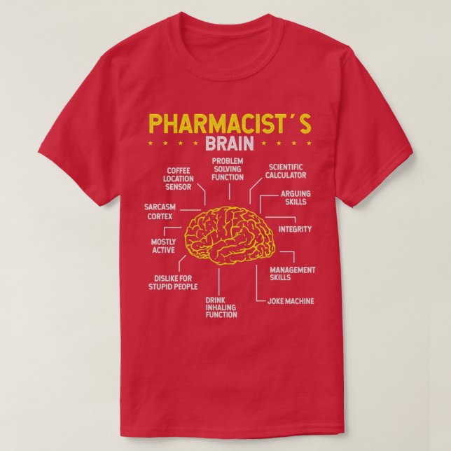 Camiseta Pharmacist Brain Pharmacy School Graduation Party (Diseño del anverso)
