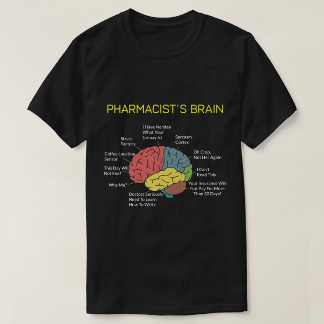 Camiseta Pharmacists Brain Funny Pharmacist Pharmacy Techni (Diseño del anverso)