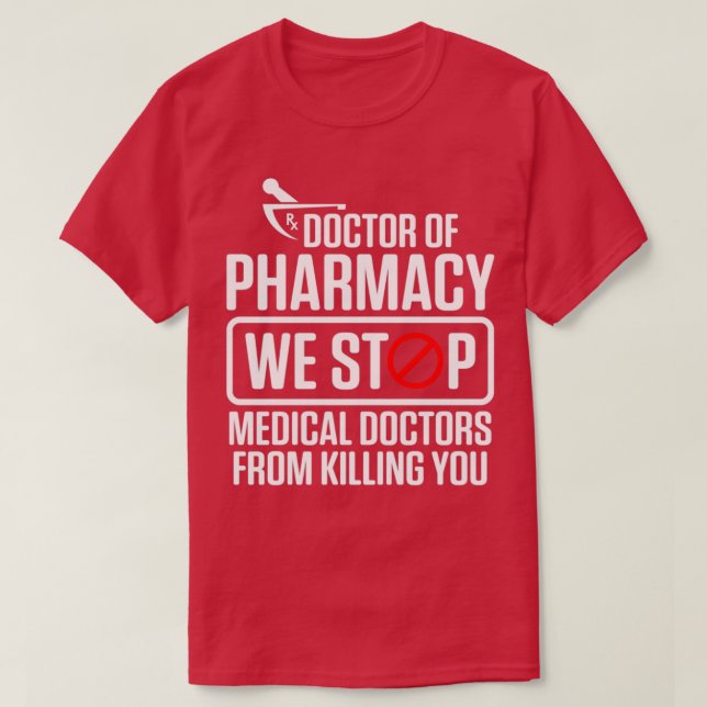 Camiseta PharmD Médica de Farmacia Doctorado en Medicina Gr (Diseño del anverso)