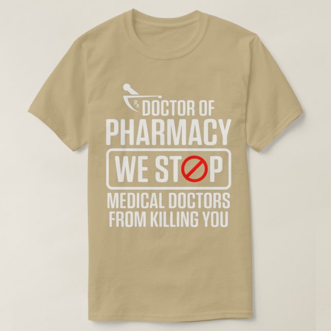 Camiseta PharmD Médica de Farmacia Doctorado en Medicina Gr (Diseño del anverso)