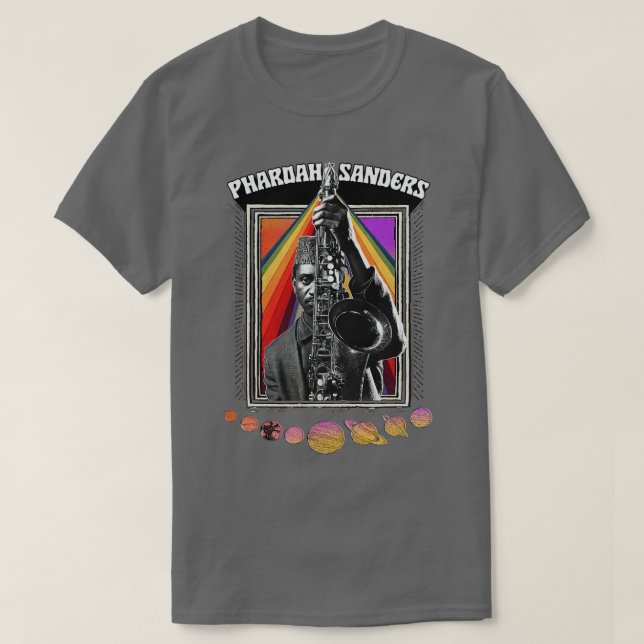 Camiseta PHAROAH SANDERS Diseño Psicodélico Original (Diseño del anverso)