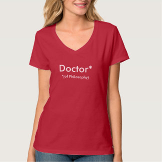 Camiseta PhD/camiseta del médico