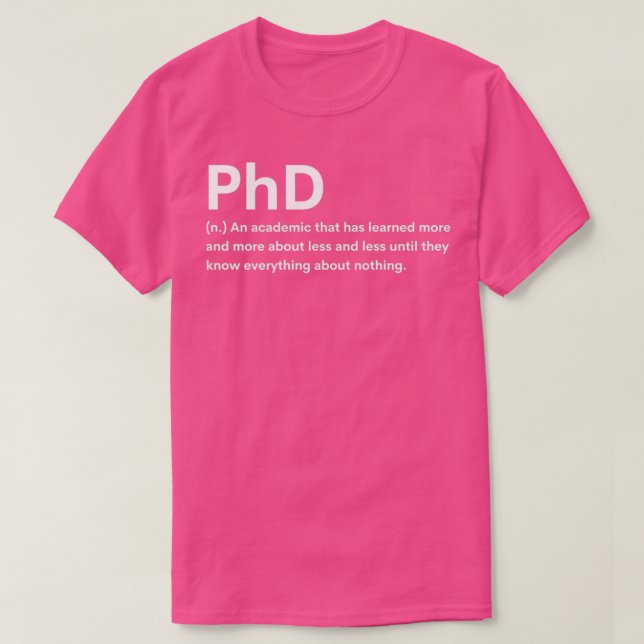 Camiseta Phd Definition 4 (Diseño del anverso)