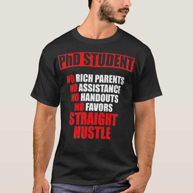 Camiseta PhD Estudiantes Disertación Doctorado Prem Graduac (Anverso)