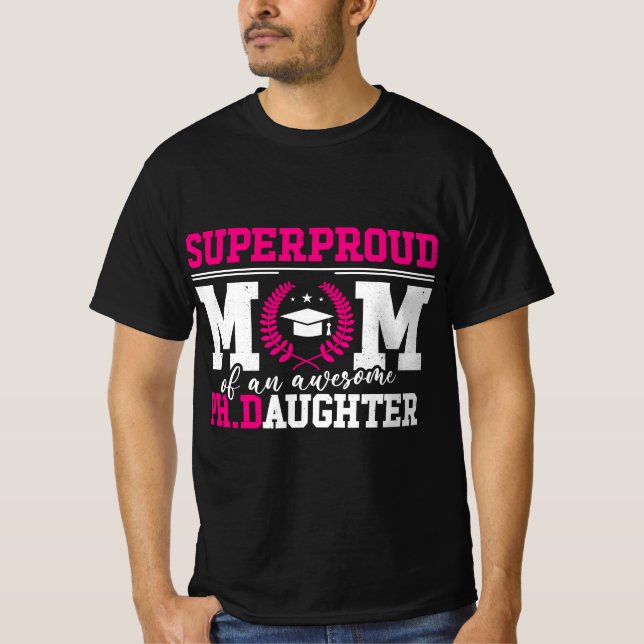 Camiseta PhD Mom Proud Mom - Graduation Vizsla  (Anverso)