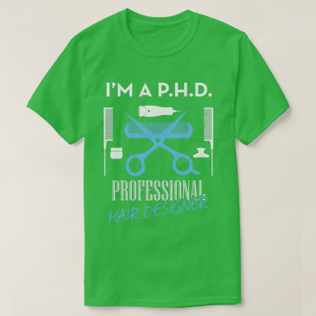 Camiseta PHD Professional Hair Designer 3 (Diseño del anverso)