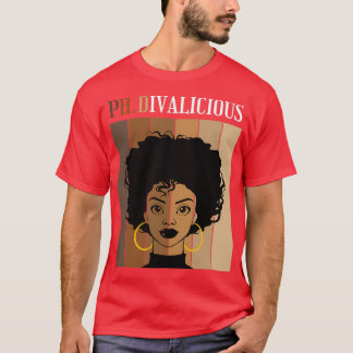 Camiseta PhDivaliciosa Doctorado en PhD Graduación Afro Neg