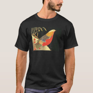 Camiseta Pheasant Dorado En La Vintage De La Nieve Ito Jaku