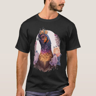 Camiseta Pheasant Pheasant Bird Flower Crown Mascota B