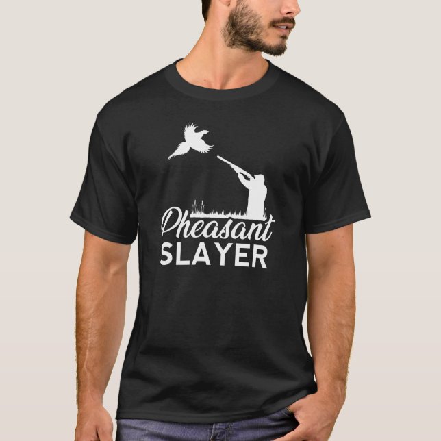 Camiseta Pheasant Slayer Hunting Hunter Bird Plucking Retro (Anverso)