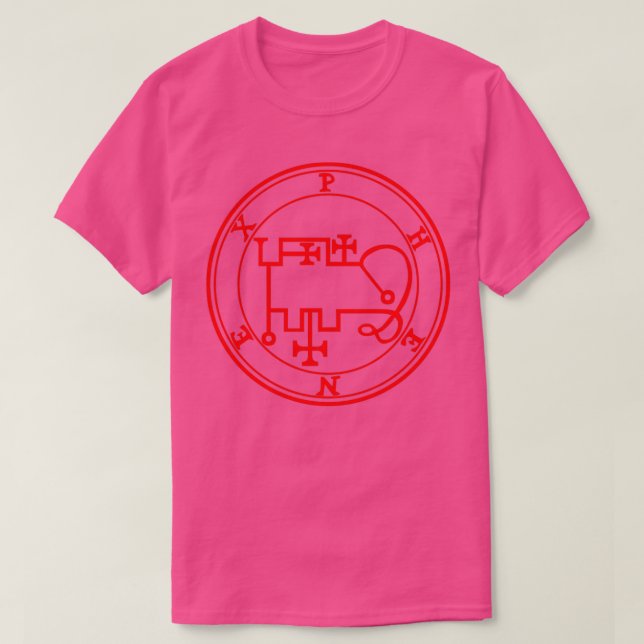 Camiseta Phenex Ars Goetia Sigil Red (Diseño del anverso)