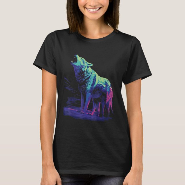 Camiseta Phenomenal Howling Wolves Wolf Pack Retro Awesomen (Anverso)