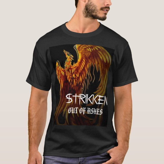Camiseta pheonix, blanco de STRIKKEN, FUERA DE LAS CENIZAS (Anverso)