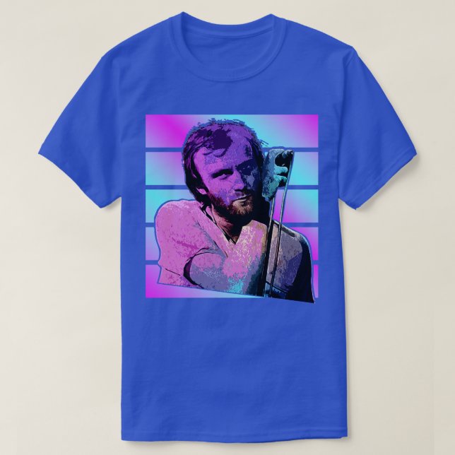 Camiseta Phil Collins colorido (Diseño del anverso)