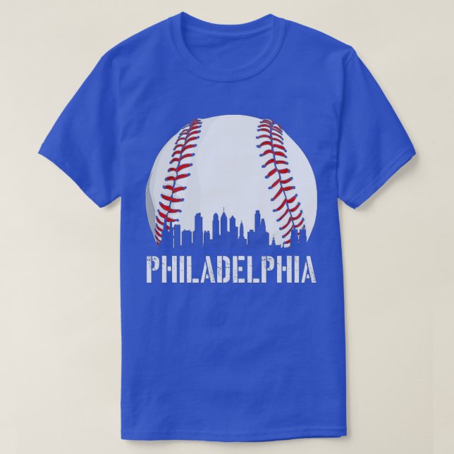 Camiseta Philadelphia Baseball Philly Downtown Skyline Shir (Diseño del anverso)