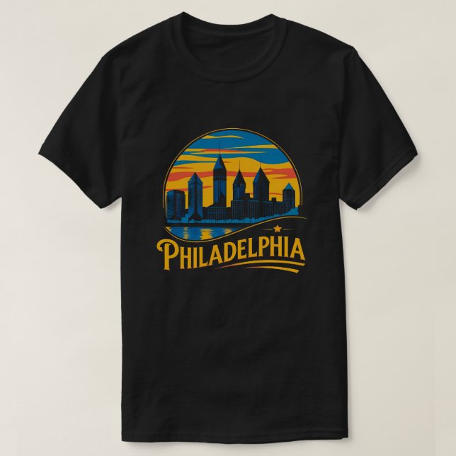 Camiseta Philadelphia City Pennsylvania (Diseño del anverso)