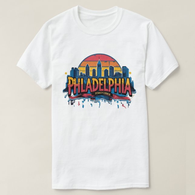 Camiseta Philadelphia City Pennsylvania (Diseño del anverso)