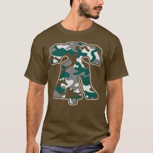Camiseta Philadelphia Green and White Liberty Bell Camo Phi