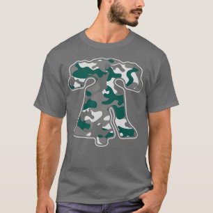 Camiseta Philadelphia Green and White Liberty Bell Camo Phi