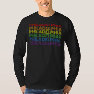 Camiseta Philadelphia Pennsylvania Retro Rainbow Vintage Ci