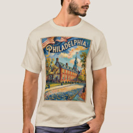 Camiseta Philadelphia Pennsylvania US Retro Van Gogh Travel