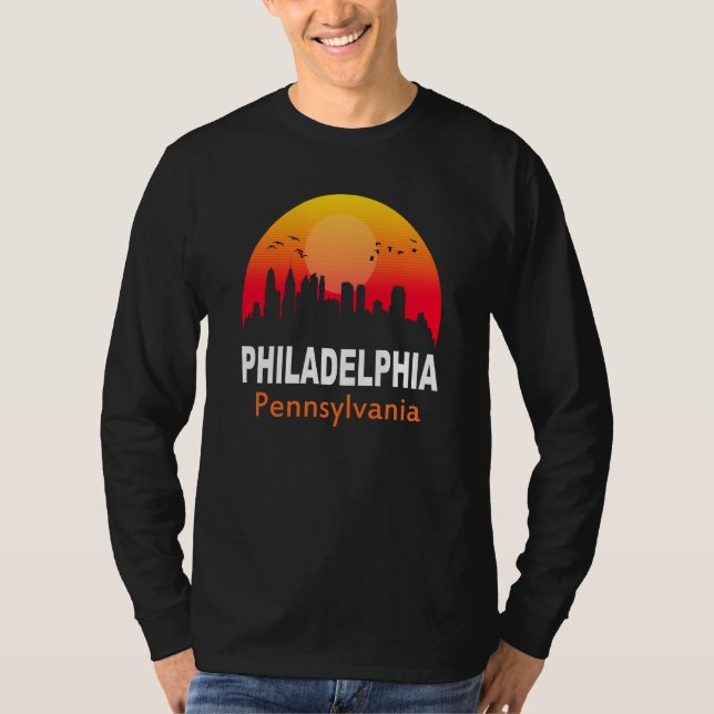 Camiseta Philadelphia Pennsylvania Vintage Retro City State (Anverso)