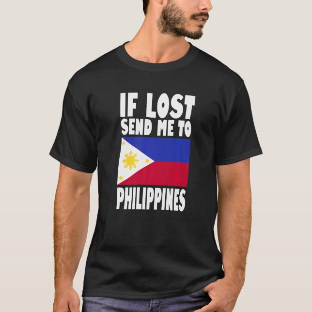 Camiseta Philippines Flag Design  If lost send me to Philip (Anverso)