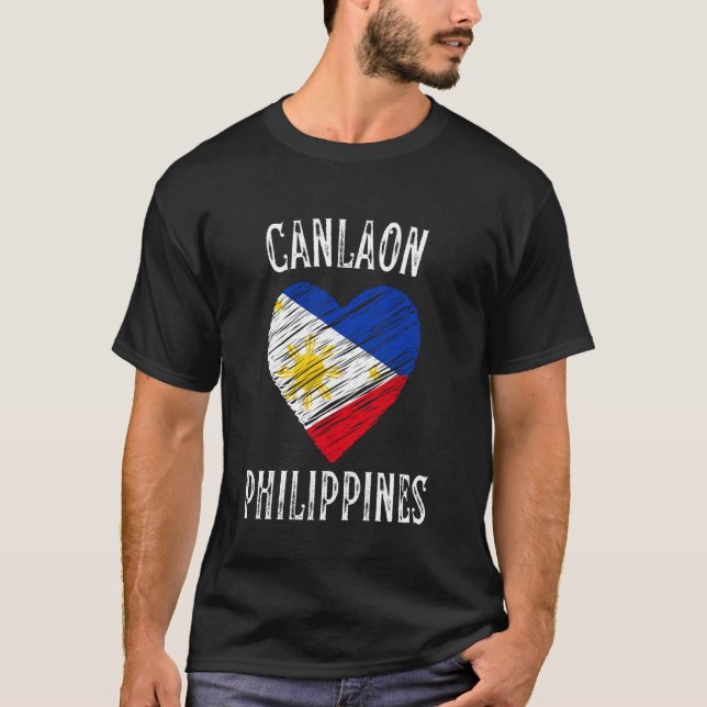 Camiseta Philippines Flag Heart Canlaon City (Anverso)