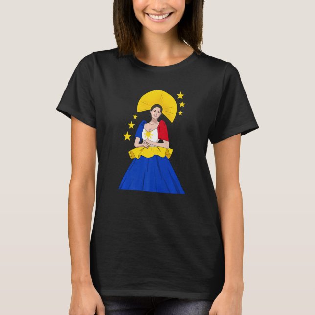 Camiseta Philippines Pinay Filipina Filipiniana Proud Woman (Anverso)