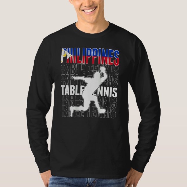 Camiseta Philippines Table Tennis Fans  Philippine Flag Pin (Anverso)