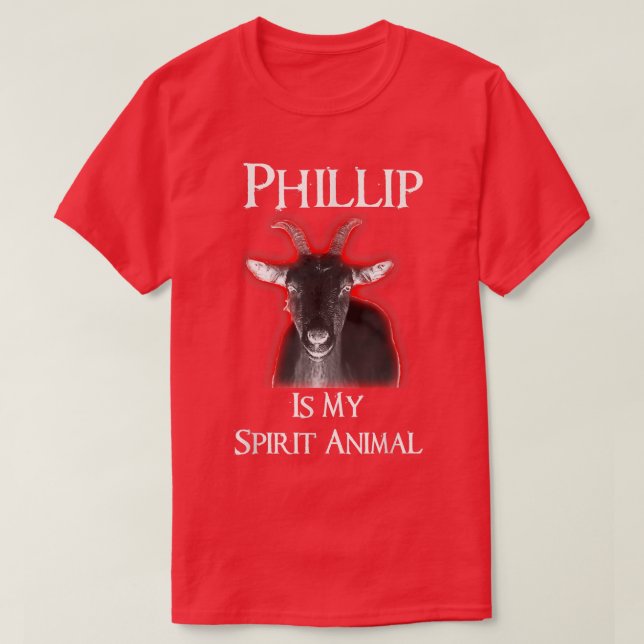 Camiseta Phillip es mi animal espiritual negro (Diseño del anverso)