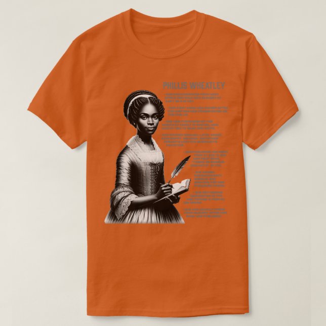 Camiseta Phillis Wheatley (Diseño del anverso)