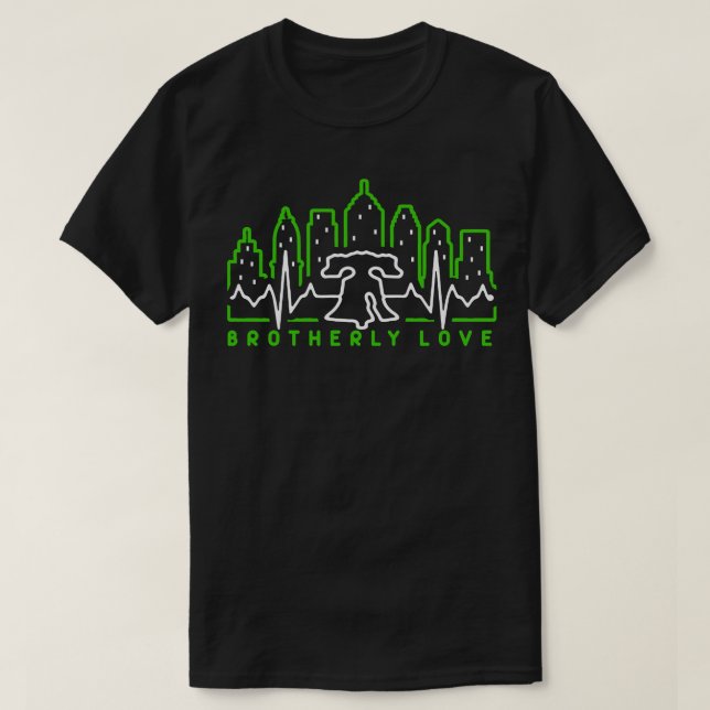 Camiseta Philly Fan Kelly Green White Philadelphia Brotherl (Diseño del anverso)