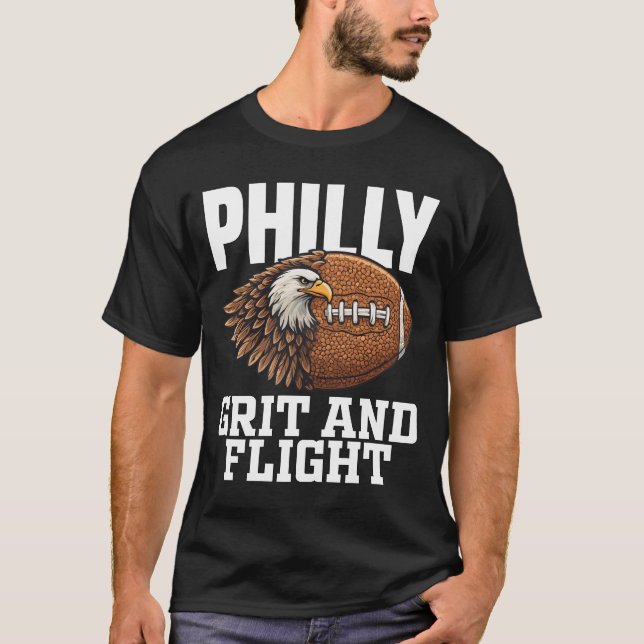 CAMISETA PHILLY GRIT AND FLIGHT -  PHILADELPHIA FOOTBALL (Anverso)