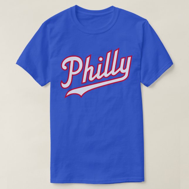 Camiseta Philly Script BlueWhiteRed (Diseño del anverso)