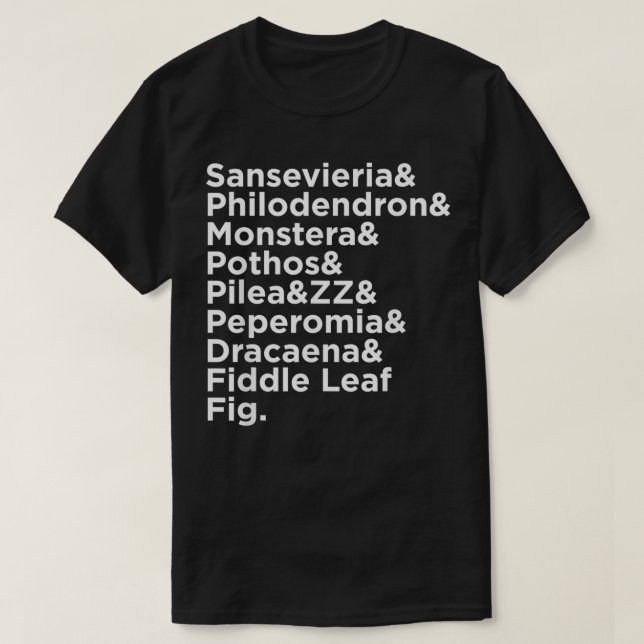 Camiseta Philodendron Monstera Pilea Peperomia Pothos House (Diseño del anverso)