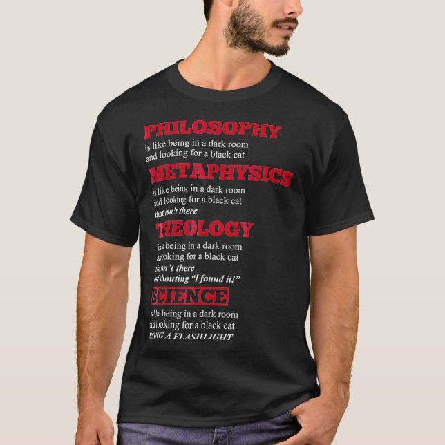 Camiseta Philosophy Metaphysics Theology Science Humor _2  (Anverso)