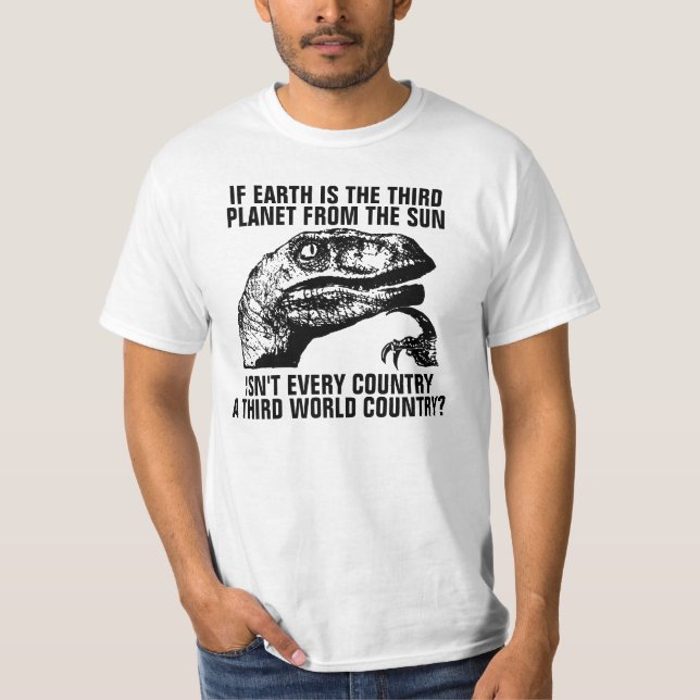 Camiseta Philosoraptor con el texto de Customizeable (Anverso)