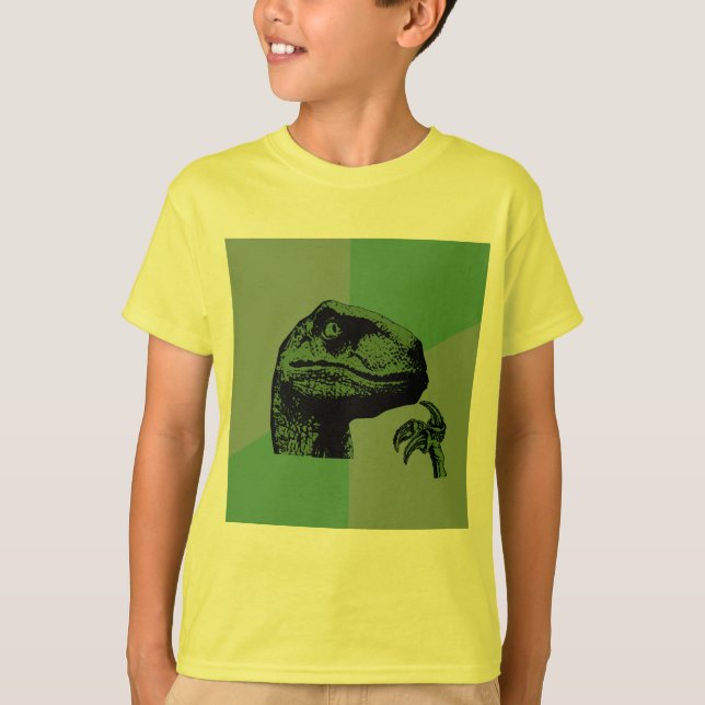 Camiseta Philosoraptor en blanco (Anverso)