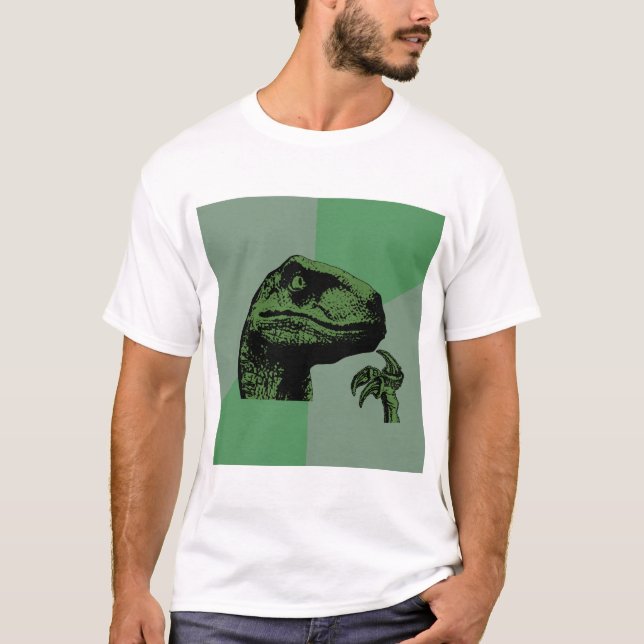 Camiseta Philosoraptor en blanco (Anverso)