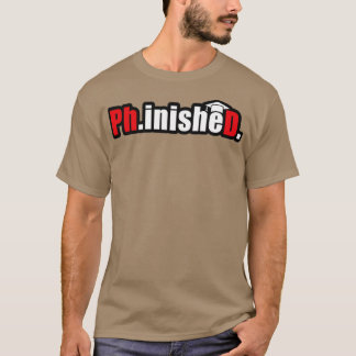 Camiseta PhinisheD en rojo resalte citas graciosas de pdh g