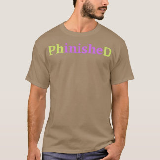 Camiseta PhinisheD PhD en morado y verde 1