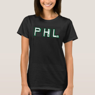 Camiseta PHL Filadelfia Abreviatura Cartas Pixel Block
