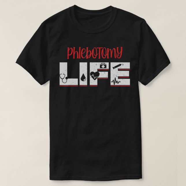 Camiseta Phlebotomía Inyección Flebotomita Vida Donante de  (Diseño del anverso)