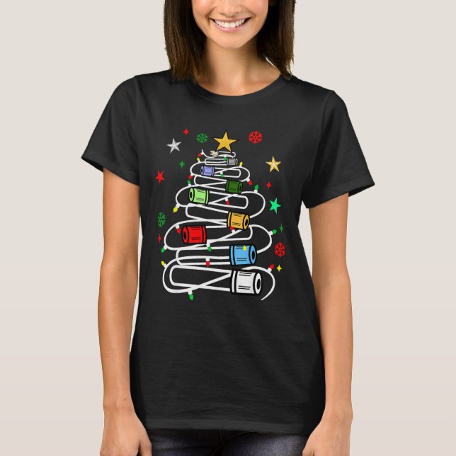 Camiseta Phlebotomy Blood Tube Christmas Tree Phlebotomist  (Anverso)