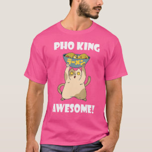 Camiseta Pho King Cat Comida asiática Pho Bowl de fideos vi