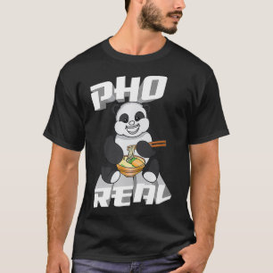 Camiseta Pho Real Hilarious Panda Bear Noodle Fans Gift Pr