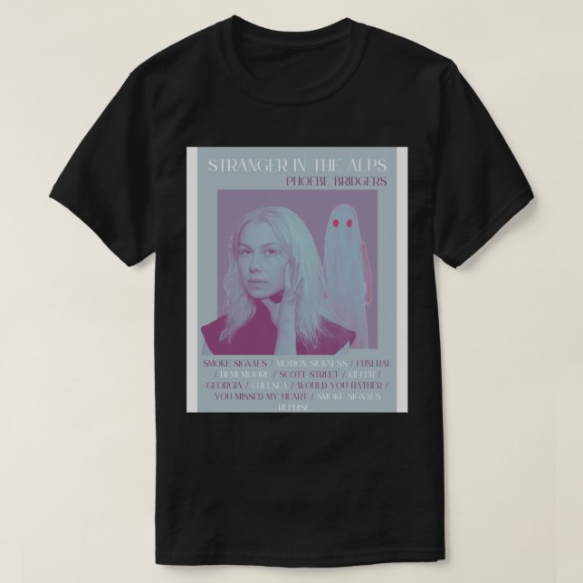 Camiseta Phoebe Bridgers Stranger en el Poster de los Alpes (Diseño del anverso)