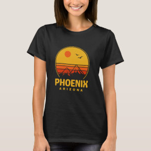 Camiseta Phoenix Arizona AZ Cactus Desert Mountains Retro S
