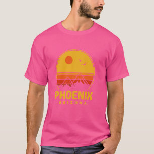 Camiseta Phoenix Arizona AZ Cactus Desert Mountains Retro S